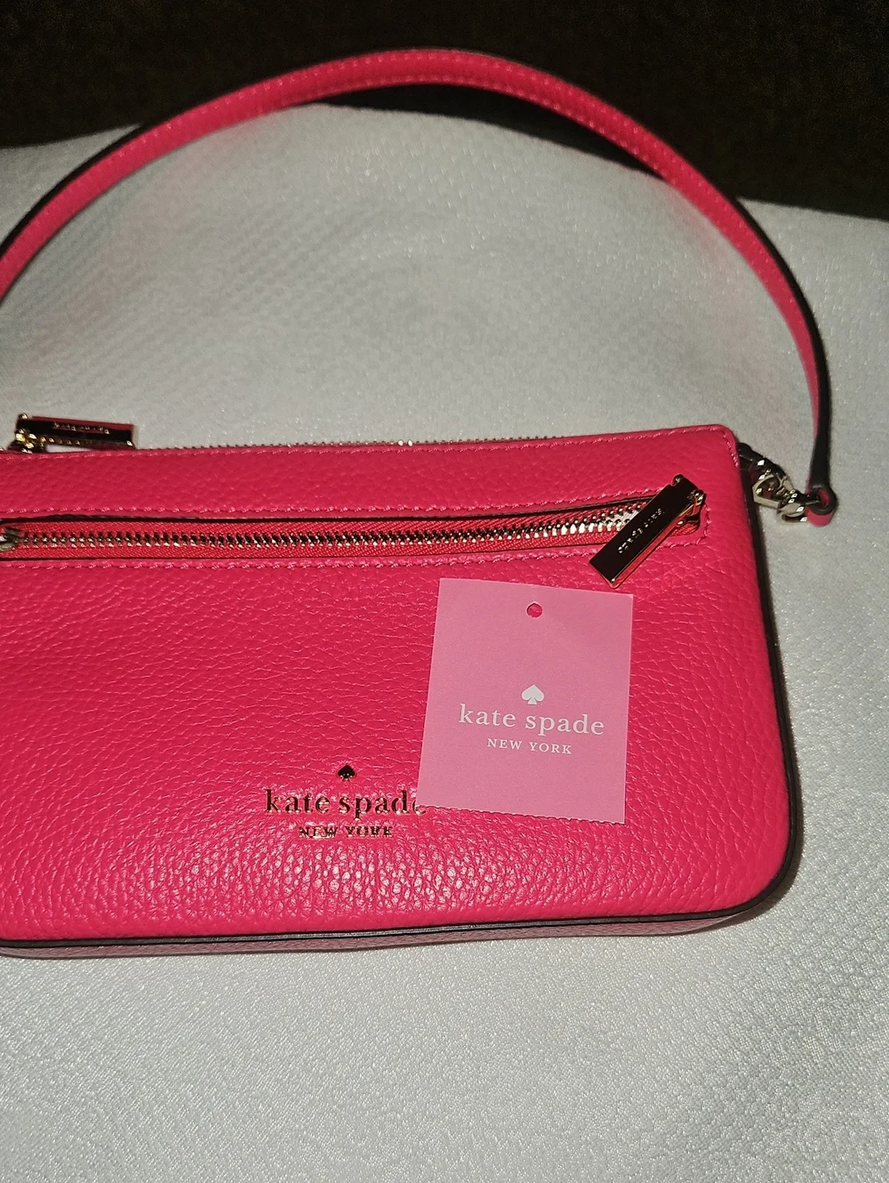 Kate Spade Leila Pink Leather Wristlet Bag NWT